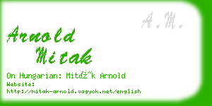 arnold mitak business card